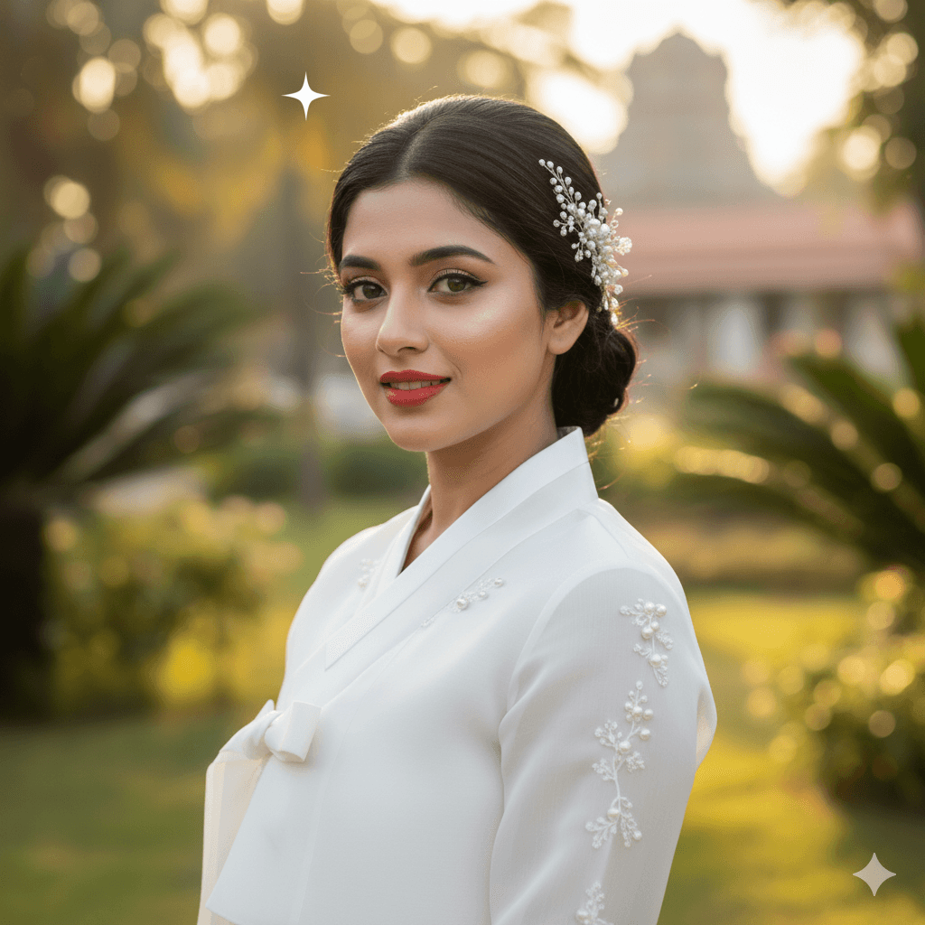 Korean Glass Skin Bridal Makeup - K-Beauty Wedding Look Chennai Korean glass skin bridal makeup Chennai - K-beauty inspired wedding look with gradient lips